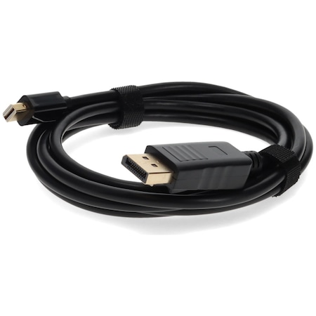 Add-On Addon 1.82M (6.00Ft) Mini-Displayport Male To Displayport Male Black MINIDP2DPMM6